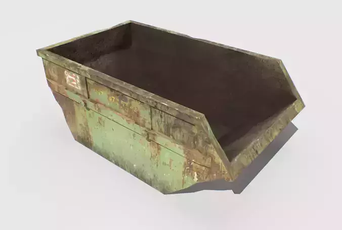 Trash Container 1 PBR Low-poly 3D model