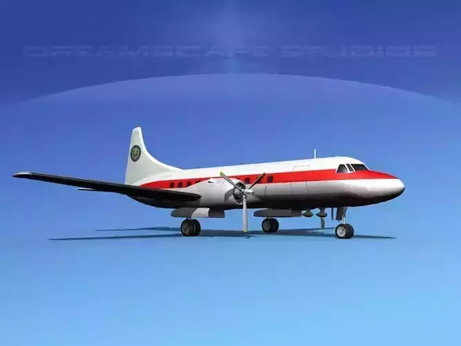 Convair CV-340 Federal Aviation Admin 3D model