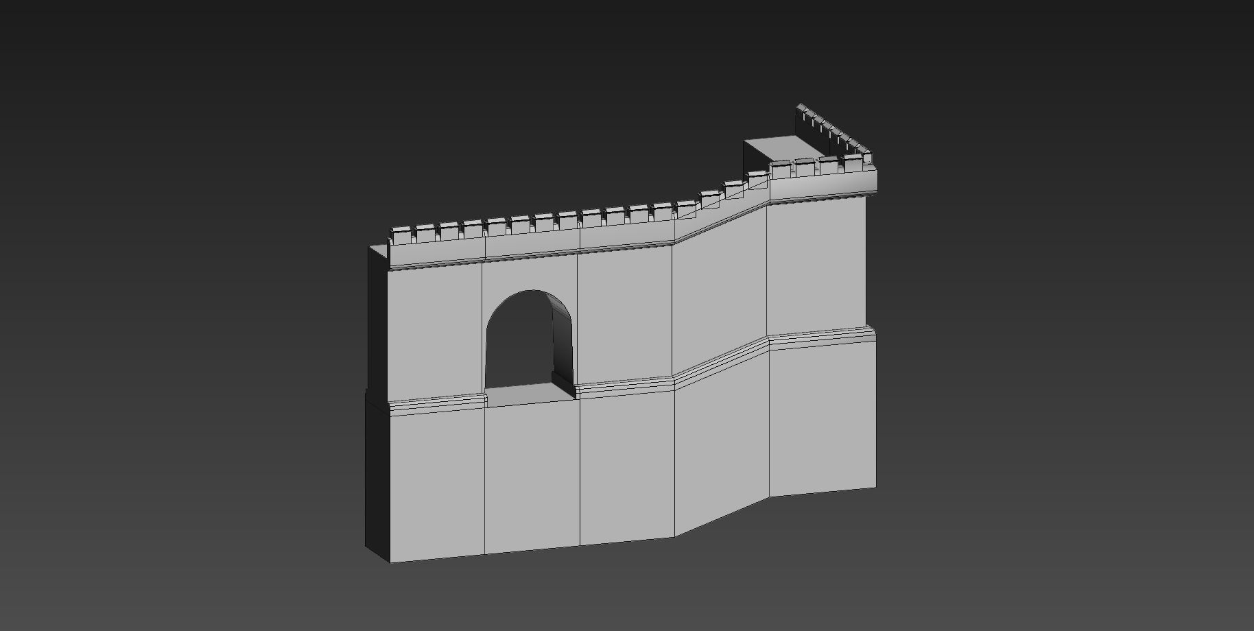 Modular Wall Free low-poly 3D model_4