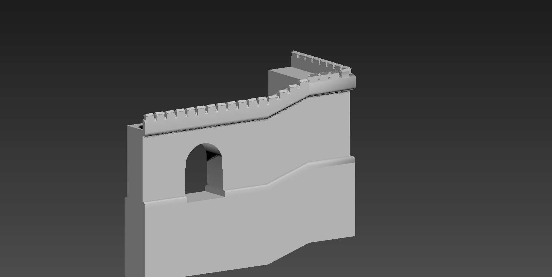 Modular Wall Free low-poly 3D model_3