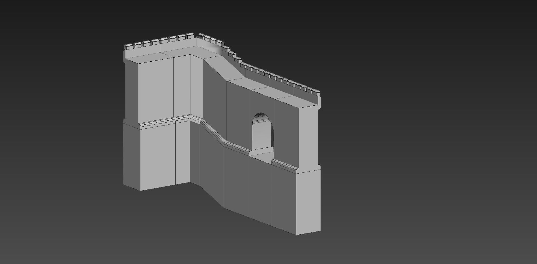 Modular Wall Free low-poly 3D model_1