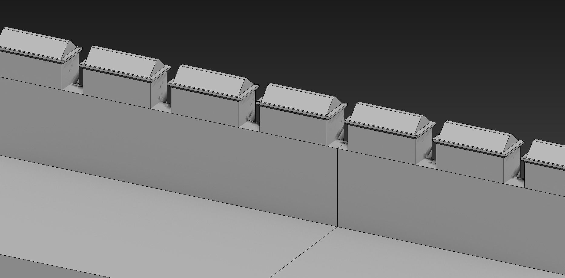 Modular Wall Free low-poly 3D model_5