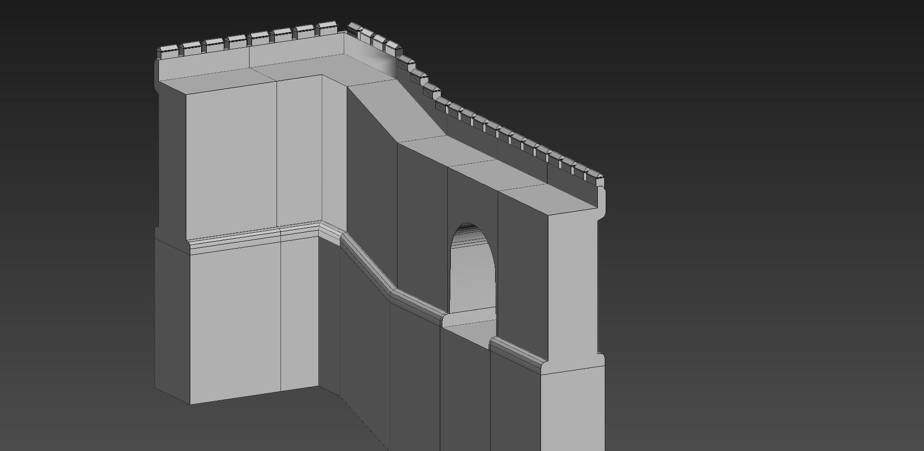 Modular Wall Free low-poly 3D model_2