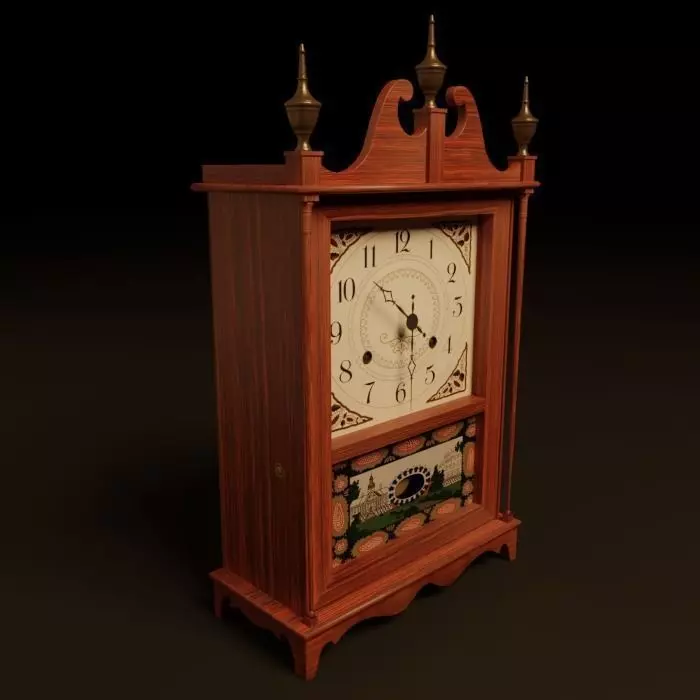 Mantle Clock 3D model_0