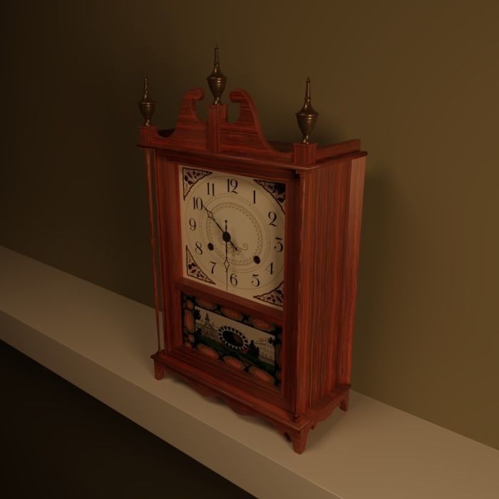 Mantle Clock 3D model_2