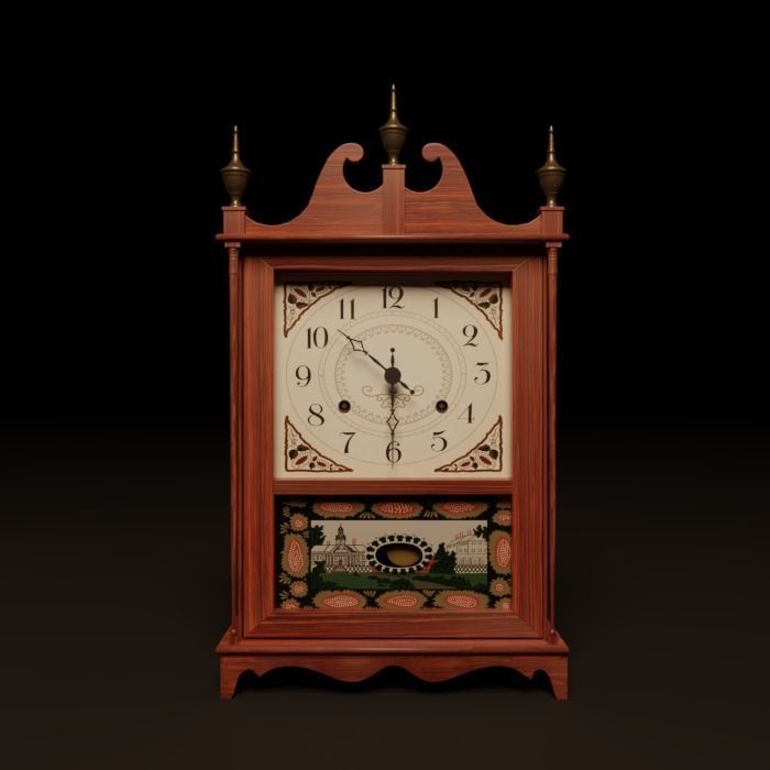 Mantle Clock 3D model_1