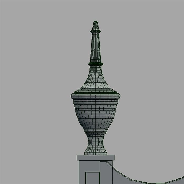 Mantle Clock 3D model_8