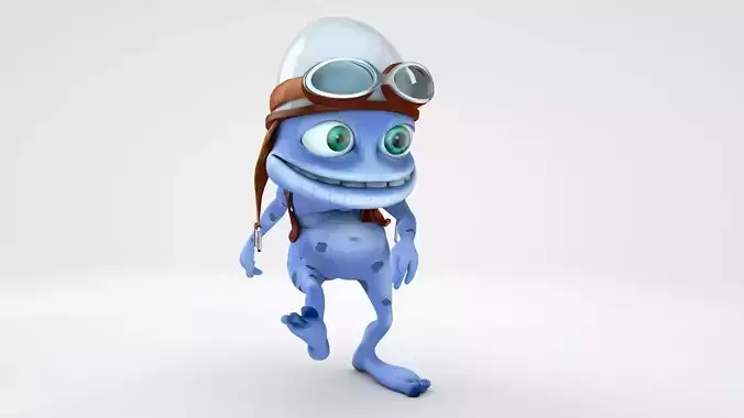 frog crazy cartoon 3D modeling download 3D model