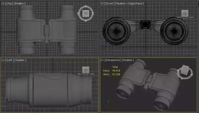 telescop binoculars Free 3D model