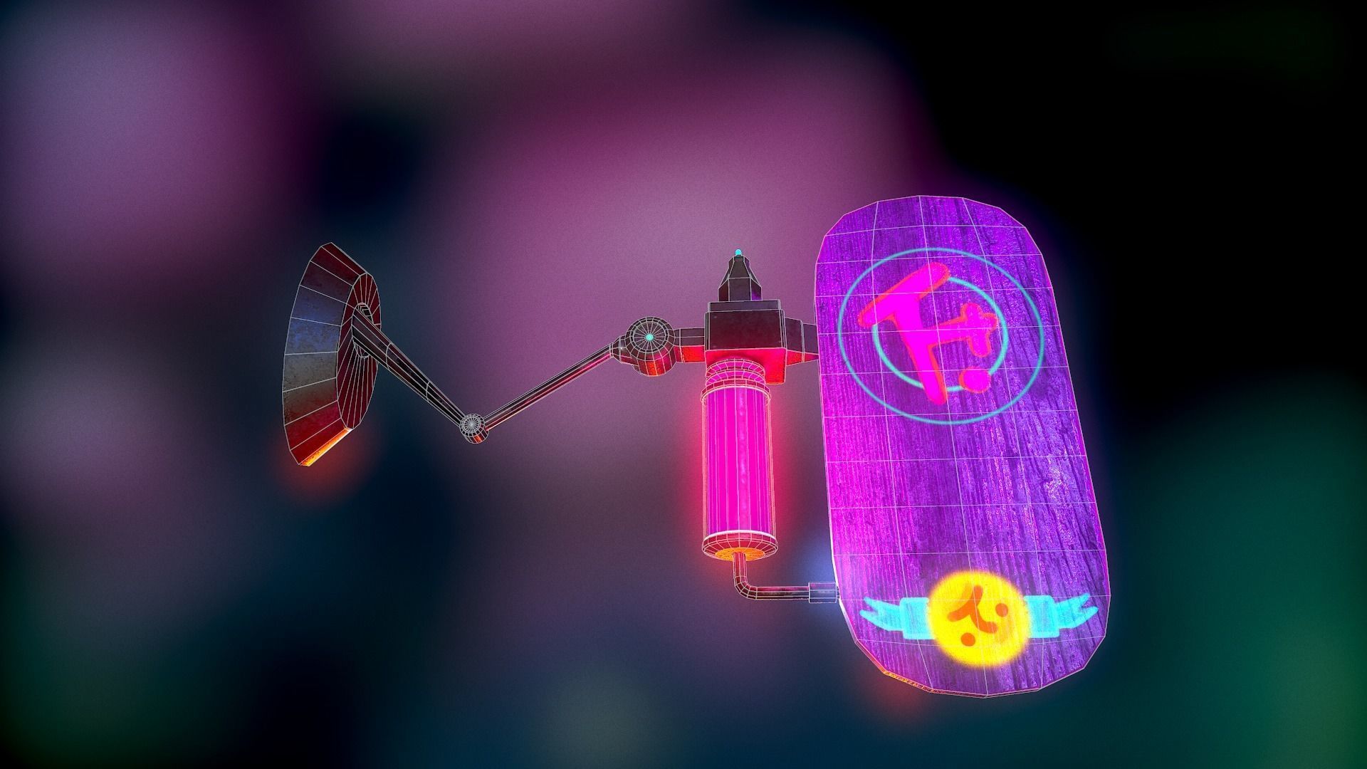Sci-fi Sign Low-poly 3D model_4