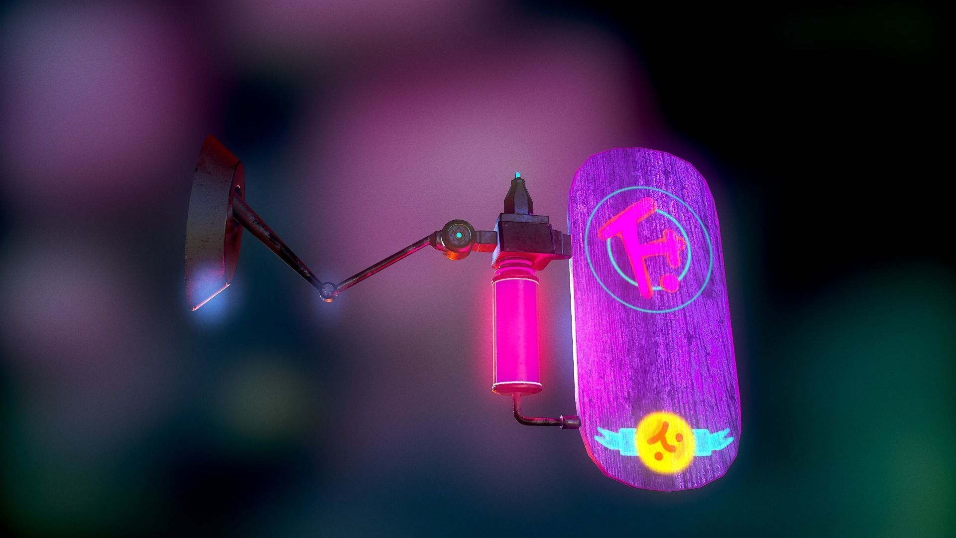 Sci-fi Sign Low-poly 3D model_2