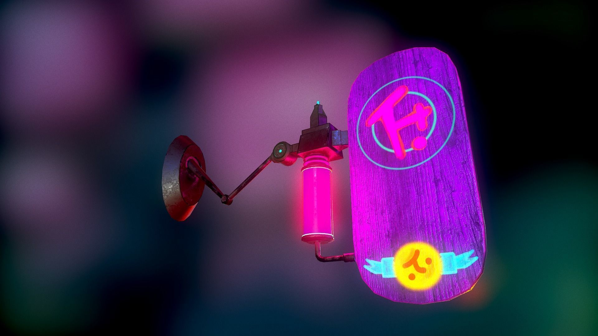 Sci-fi Sign Low-poly 3D model_3