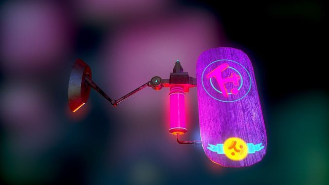 Sci-fi Sign Low-poly 3D model