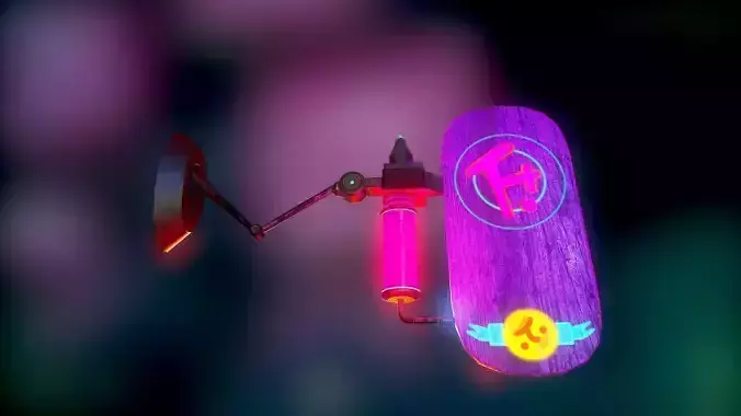 Sci-fi Sign Low-poly 3D model