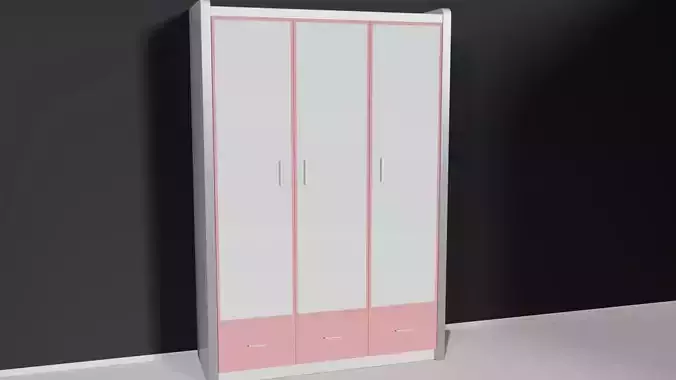 closet girls room 3D model