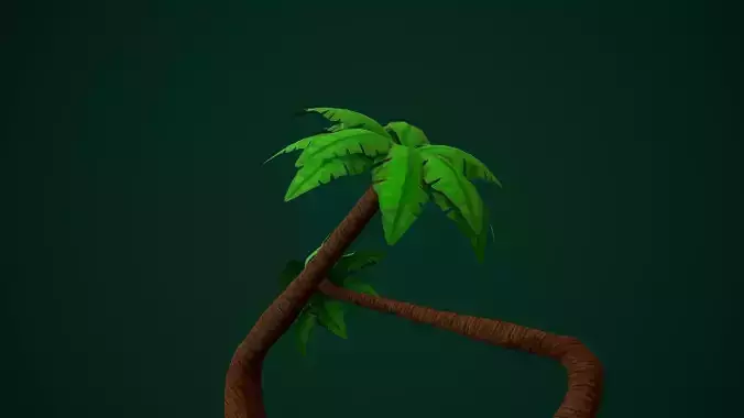 coconut tree handpainted