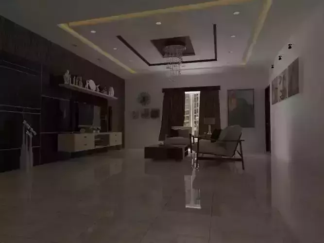 Living Room Interior Free 3D model