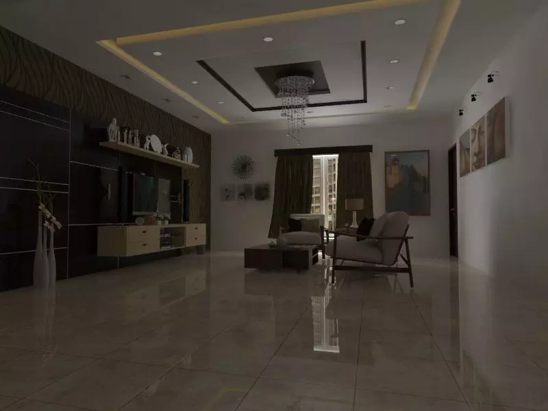 Living Room Interior Free 3D model_0
