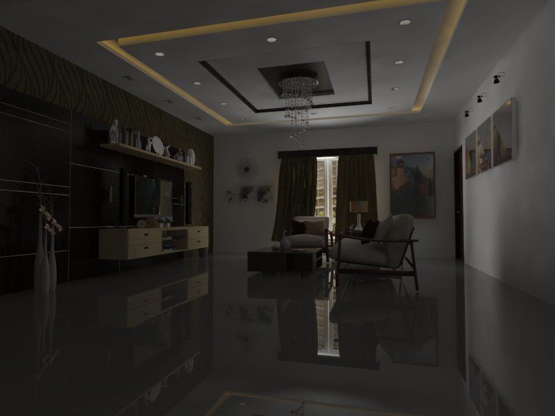 Living Room Interior Free 3D model_1