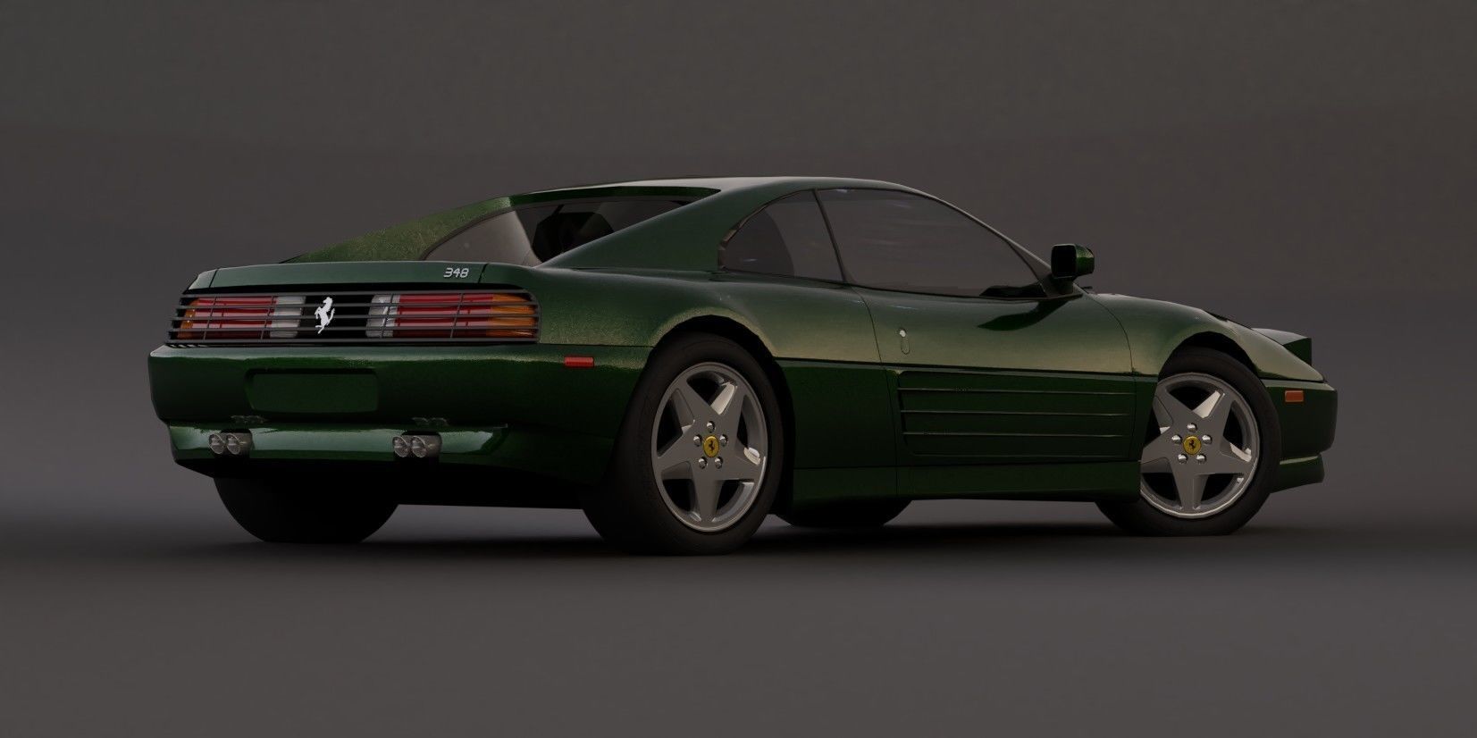 Ferrari 348 Low-poly 3D model_9
