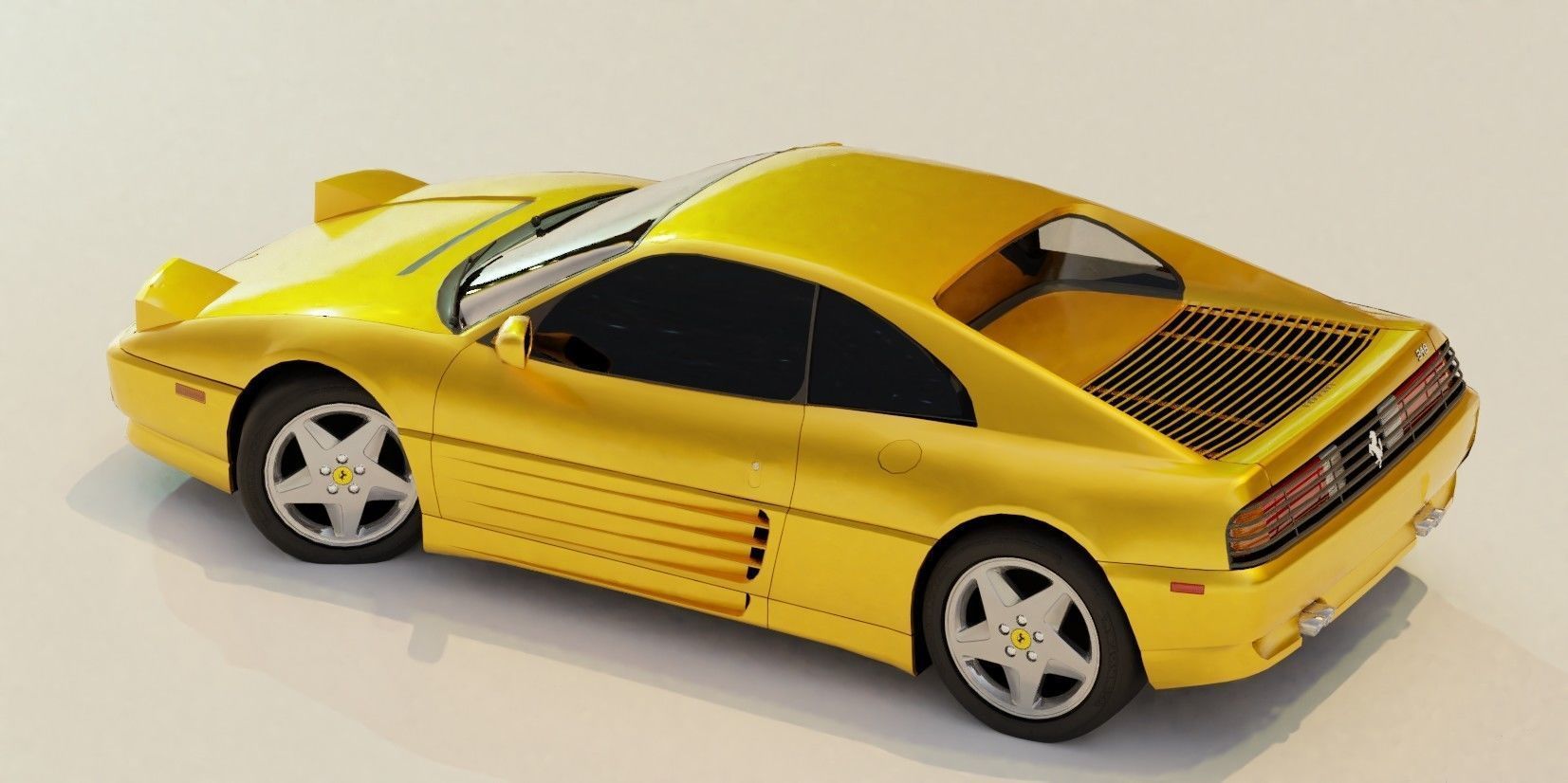 Ferrari 348 Low-poly 3D model_3