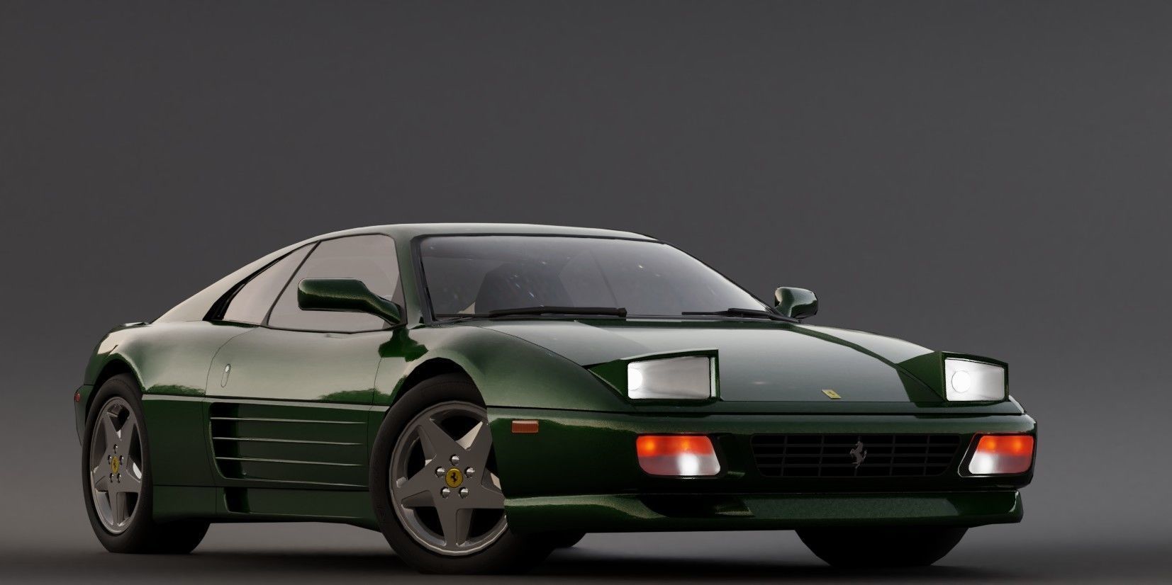 Ferrari 348 Low-poly 3D model_8