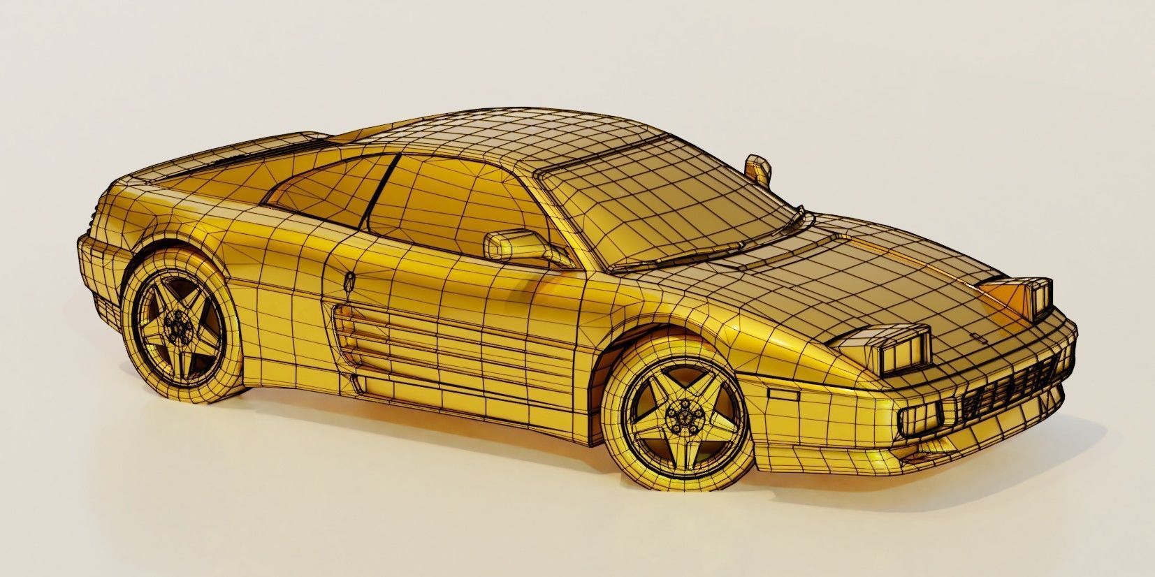 Ferrari 348 Low-poly 3D model_2