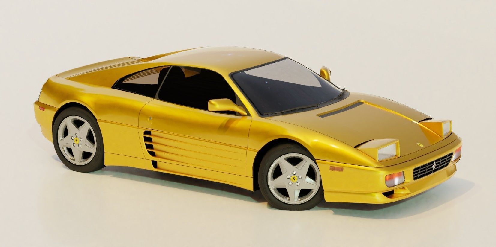 Ferrari 348 Low-poly 3D model_1