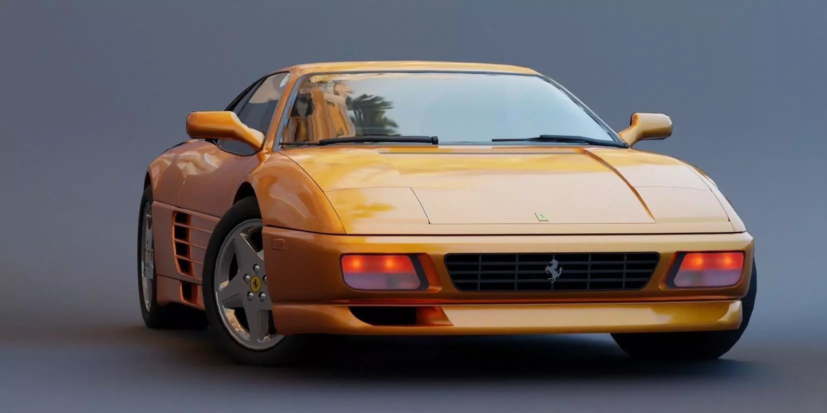 Ferrari 348 Low-poly 3D model_0