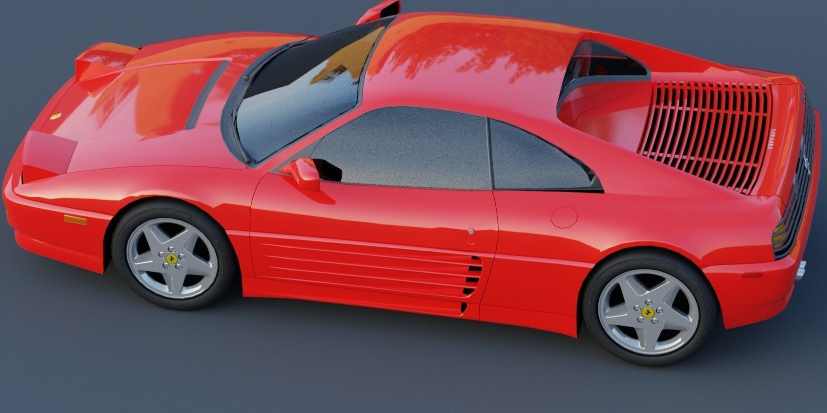 Ferrari 348 Low-poly 3D model_7