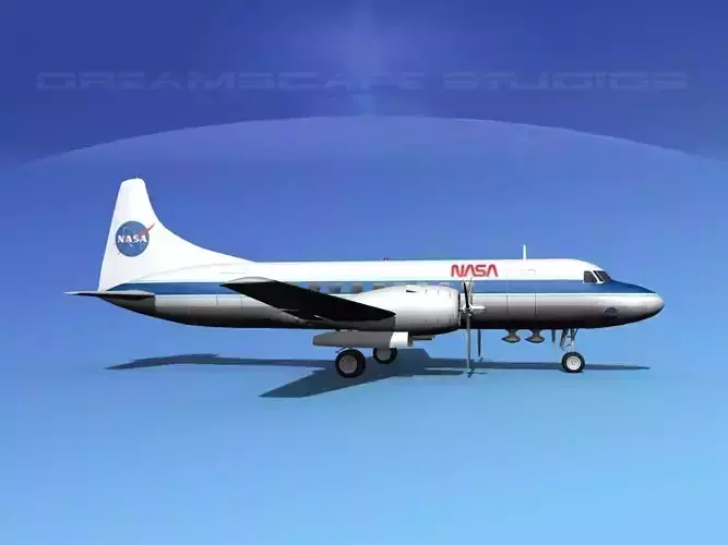 Convair CV-340 NASA 3D model