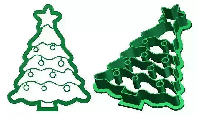 Christmas tree Cookie Cutter 3D print model