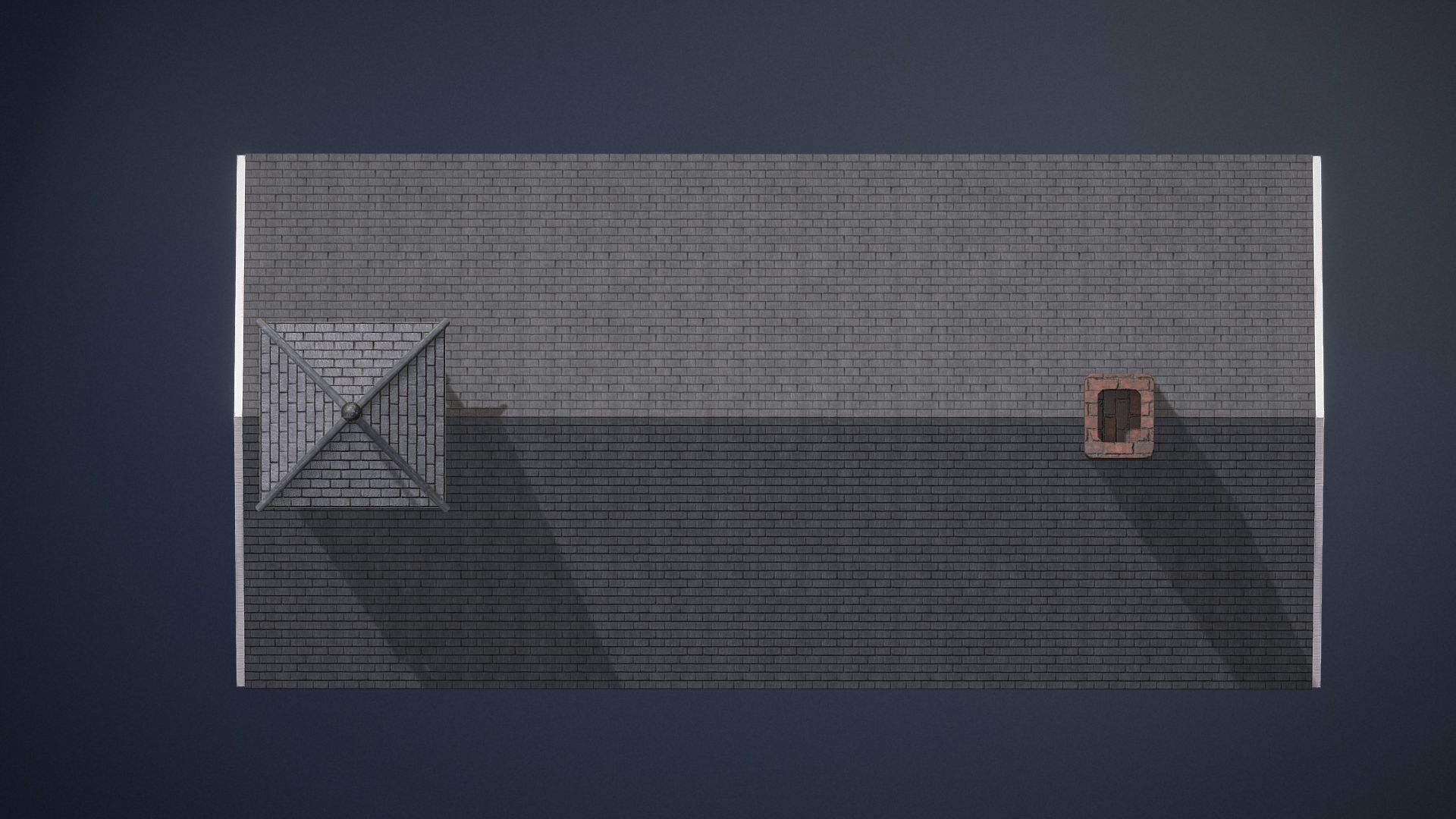 Old One-Room Schoolhouse game-ready asset Free low-poly 3D model_9