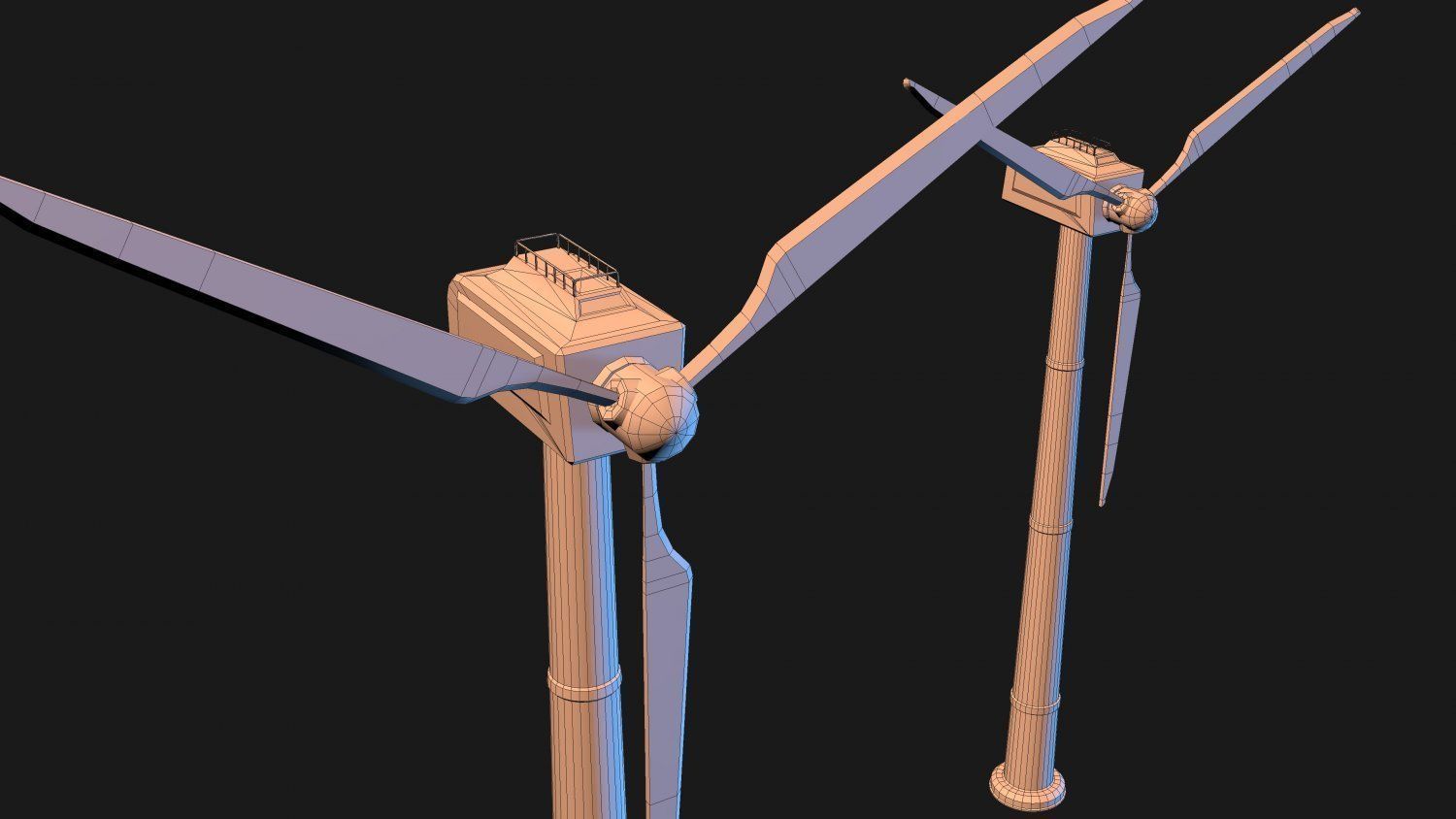 Wind Turbine - Low Poly Low-poly 3D model_6