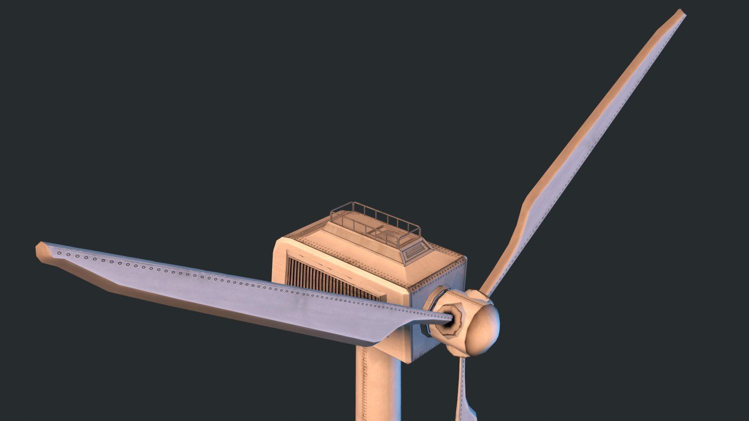 Wind Turbine - Low Poly Low-poly 3D model_5