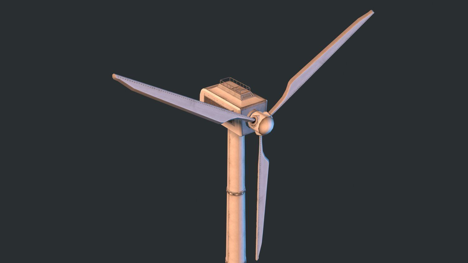Wind Turbine - Low Poly Low-poly 3D model_1
