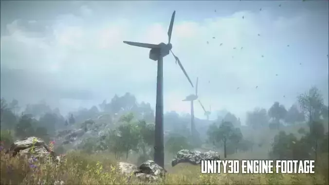 Wind Turbine - Low Poly