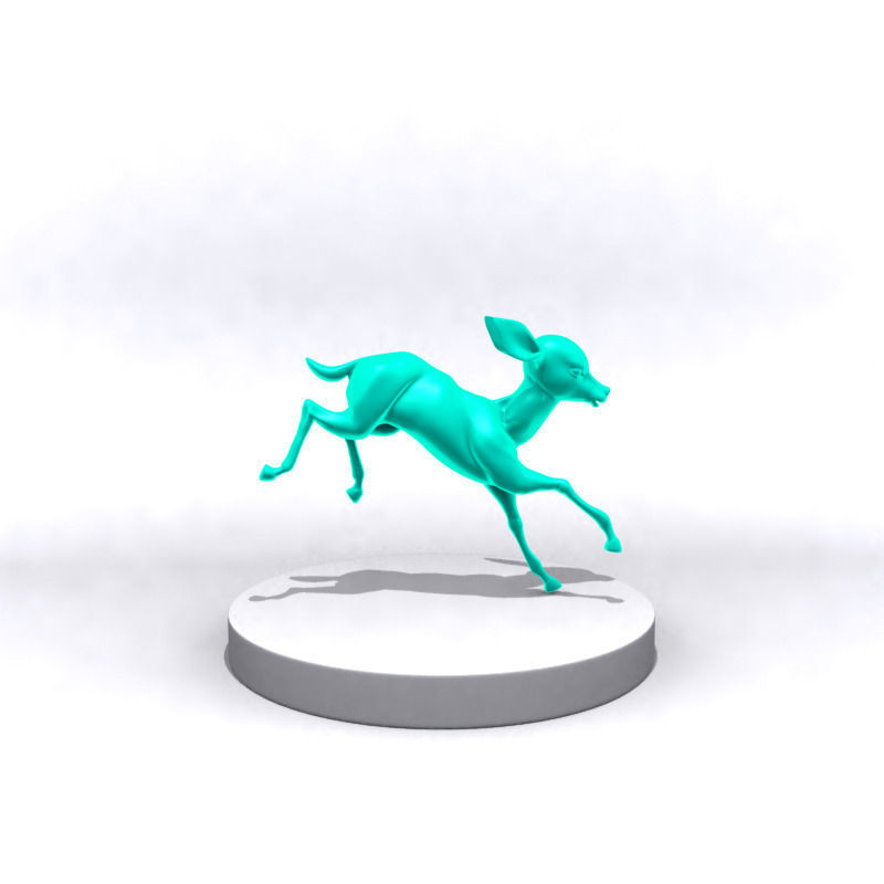 Cartoon fawn 3D Printing 3D print model_7