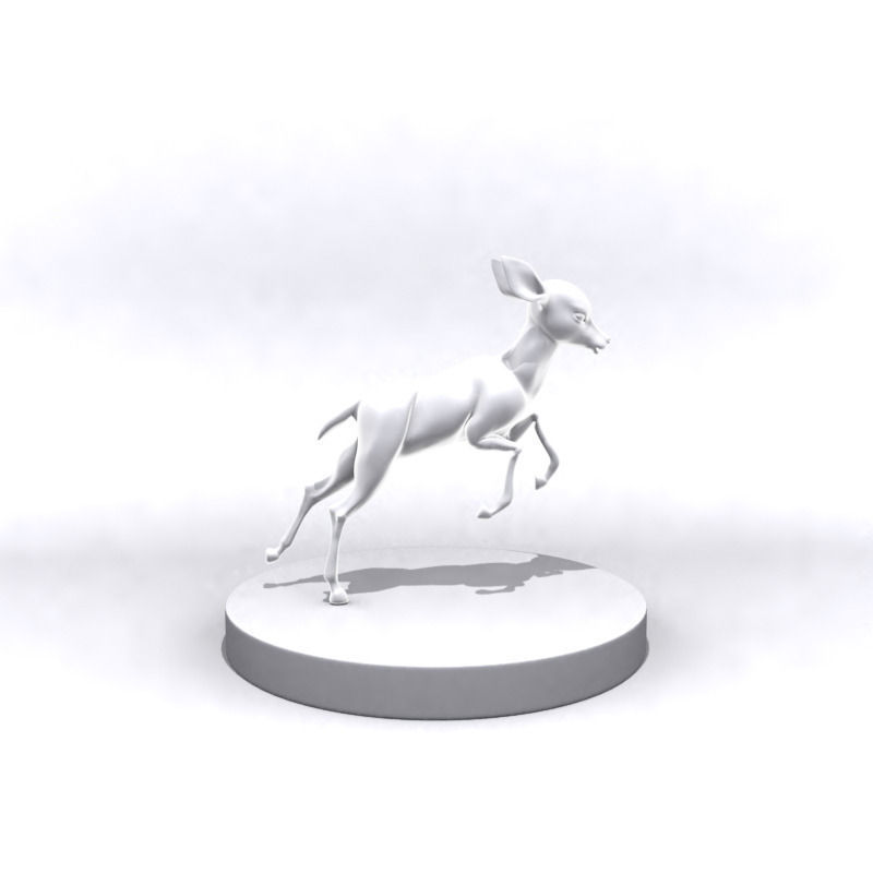 Cartoon fawn 3D Printing 3D print model_13