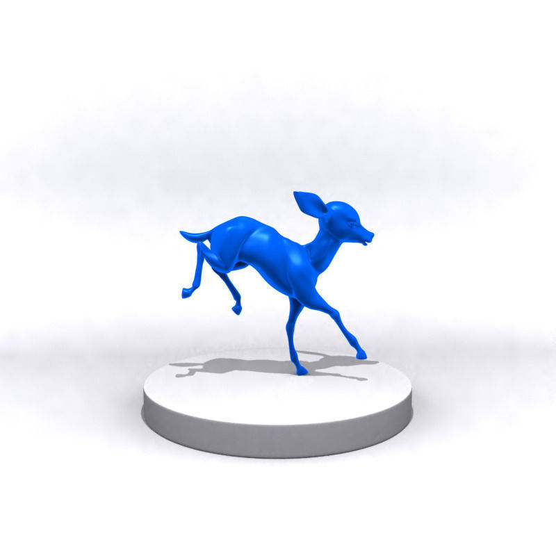 Cartoon fawn 3D Printing 3D print model_8