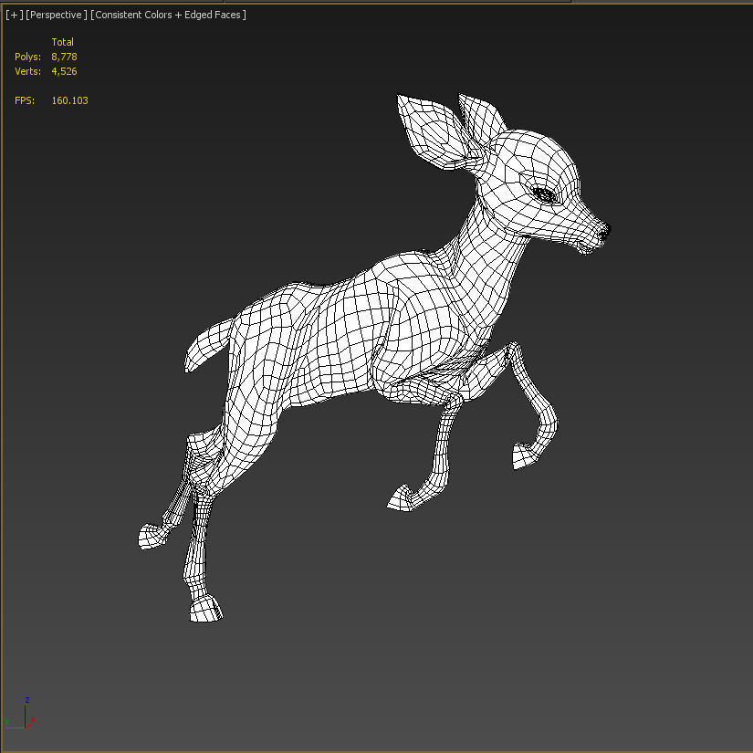 Cartoon fawn 3D Printing 3D print model_2