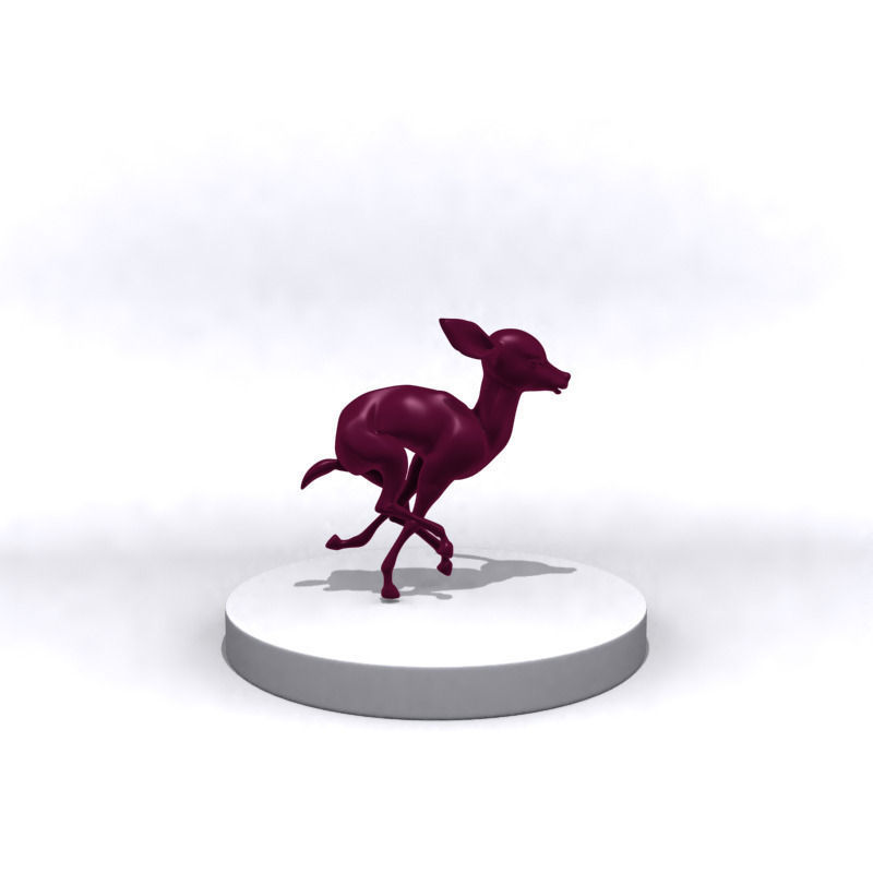 Cartoon fawn 3D Printing 3D print model_12