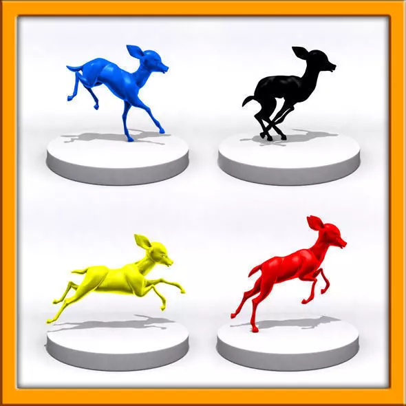 Cartoon fawn 3D Printing 3D print model_0