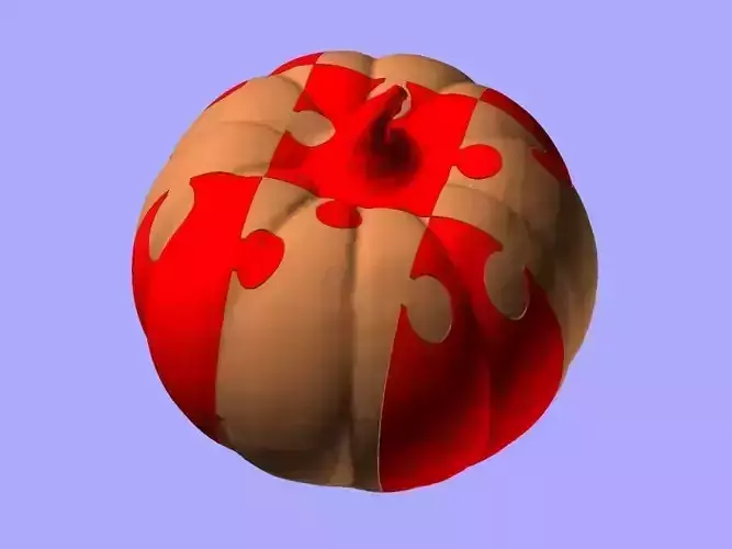 Pumpkin puzzle Free 3D print model