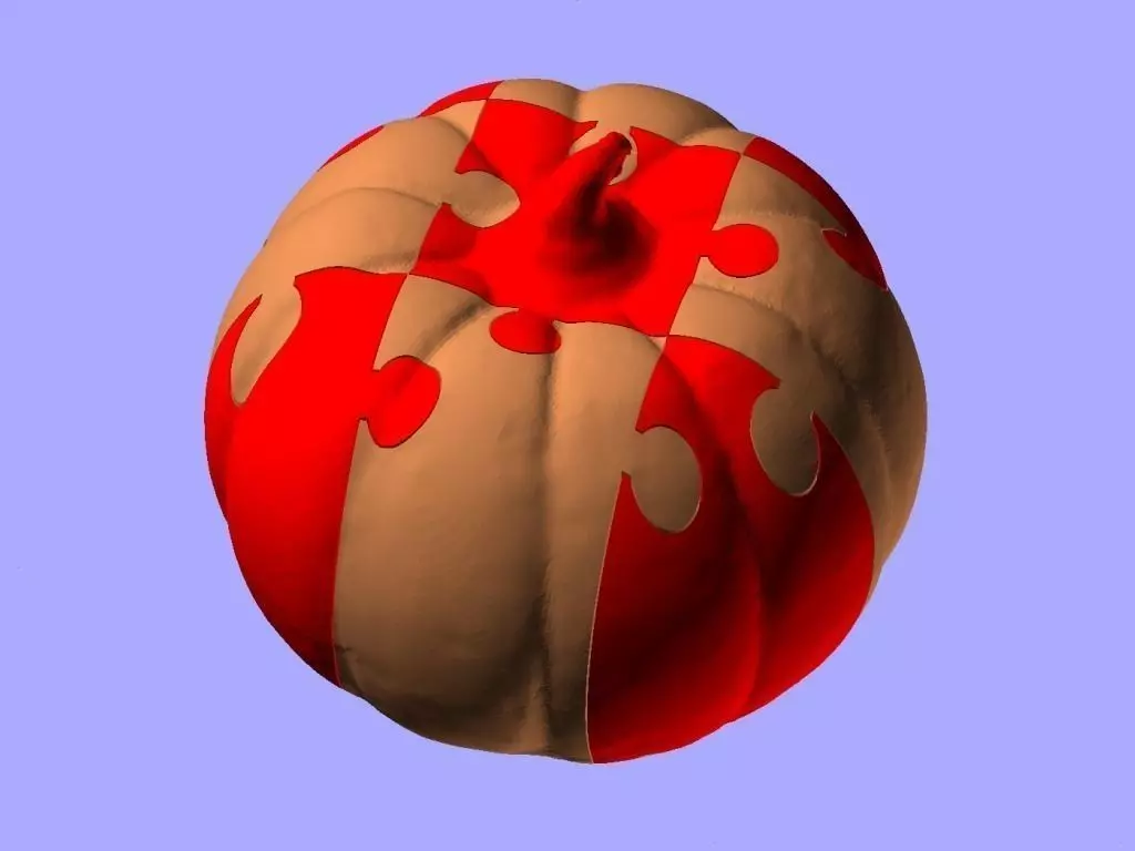 Pumpkin puzzle Free 3D print model_0