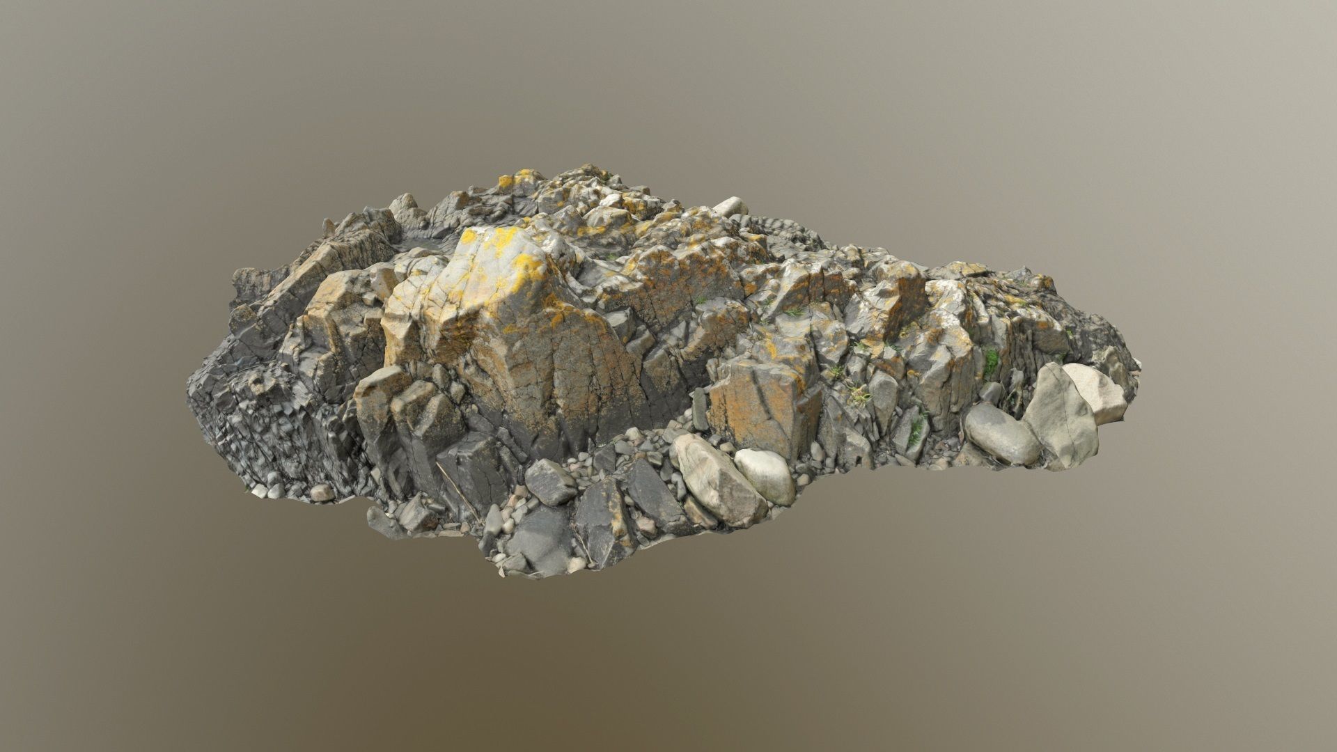 3d scanned rock cliff R2 3D model_4