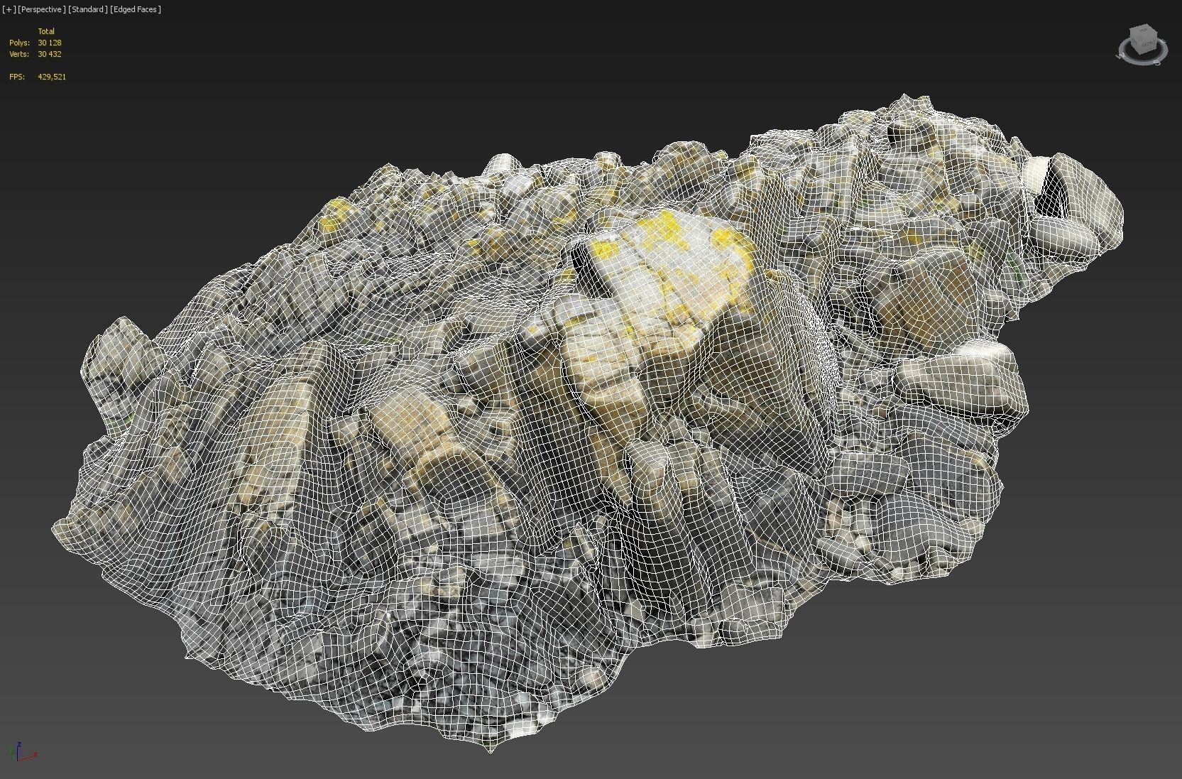 3d scanned rock cliff R2 3D model_8