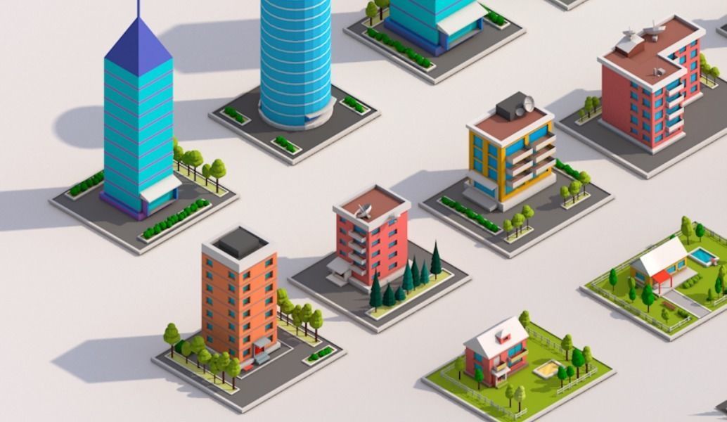 Polygonia Low Poly Buildings Pack Low-poly 3D model_5