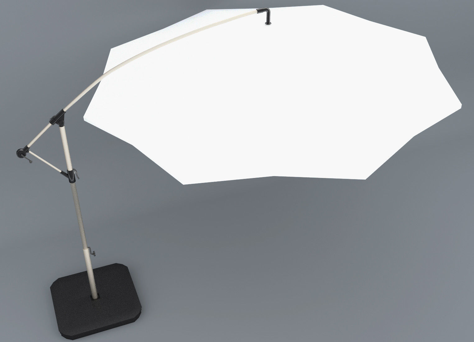 KarlsloOutdoor Umbrella Low Poly VR AR Low-poly 3D model_2