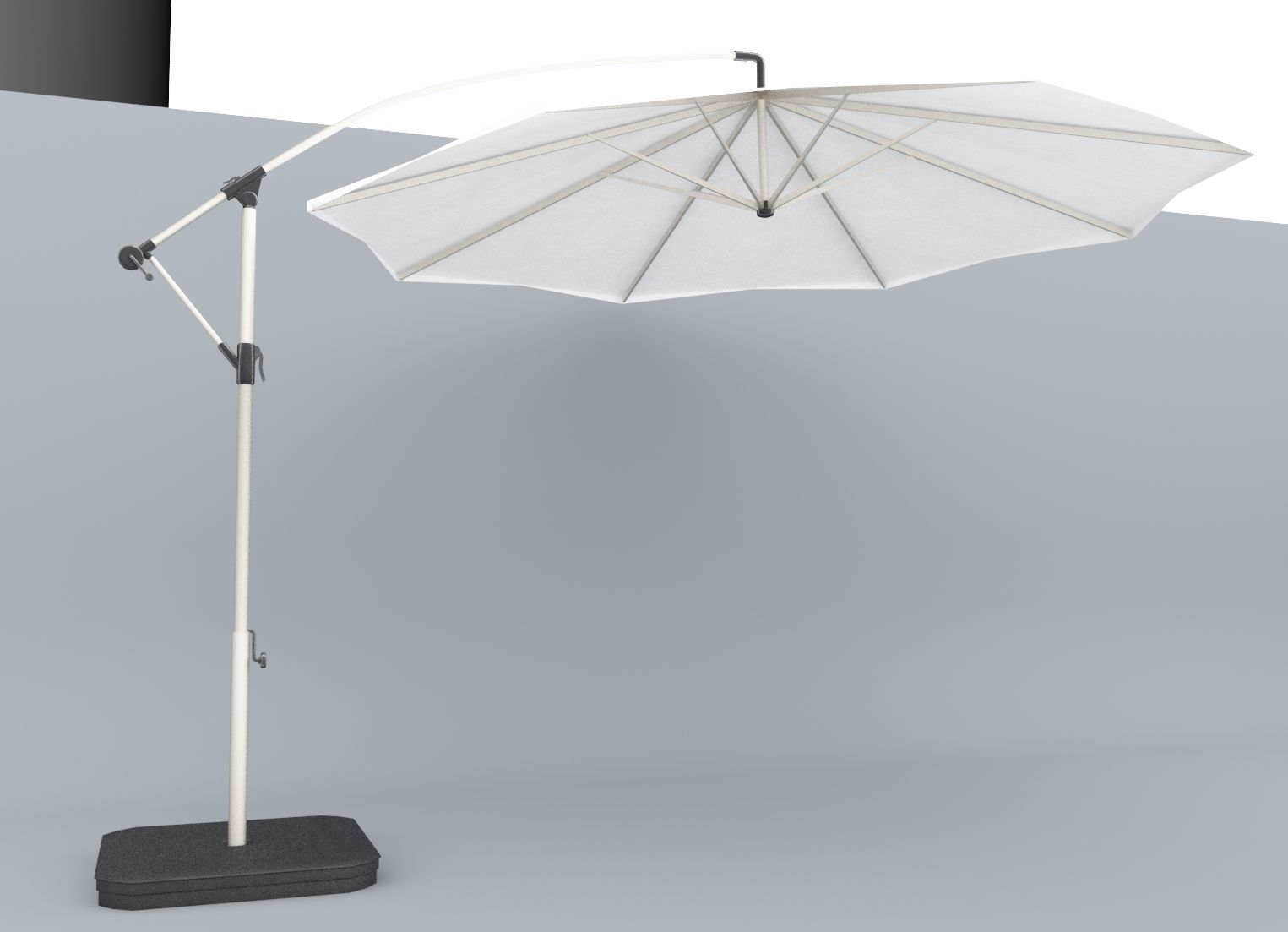 KarlsloOutdoor Umbrella Low Poly VR AR Low-poly 3D model_1